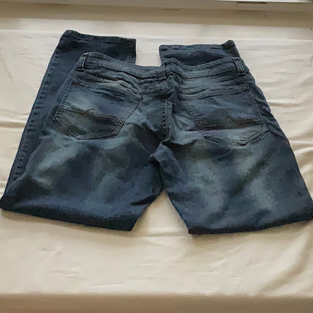 Mid-Waisted Urban Pipeline Relaxed Straight Blue Jeans Size 34x32. - Picture 4 of 6